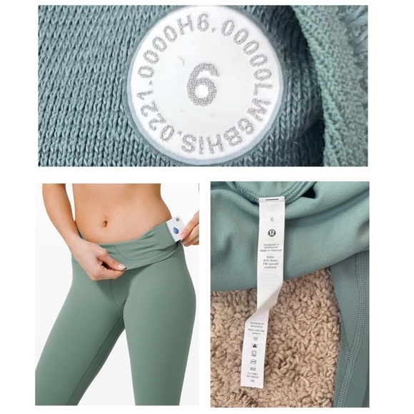 Lululemon 2021 Align High Rise Crop 17" Leggings Tidewater Teal Size 6, W6BHIS - Picture 8 of 16